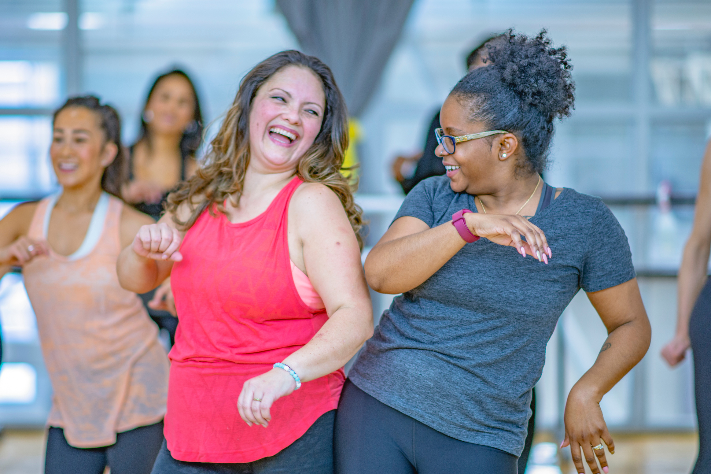 Women's dance fitness class